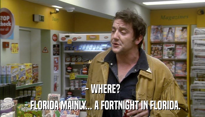 - WHERE? - FLORIDA MAINLY... A FORTNIGHT IN FLORIDA. 