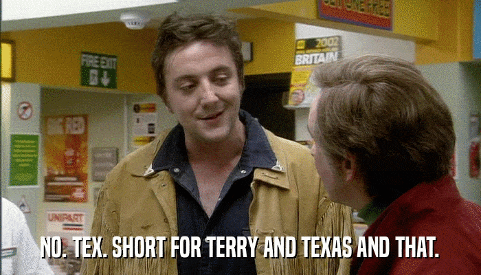 NO. TEX. SHORT FOR TERRY AND TEXAS AND THAT.  