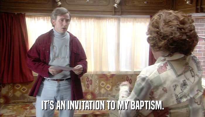 IT'S AN INVITATION TO MY BAPTISM.  