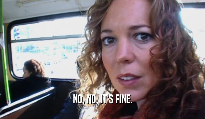 NO, NO, IT'S FINE.  