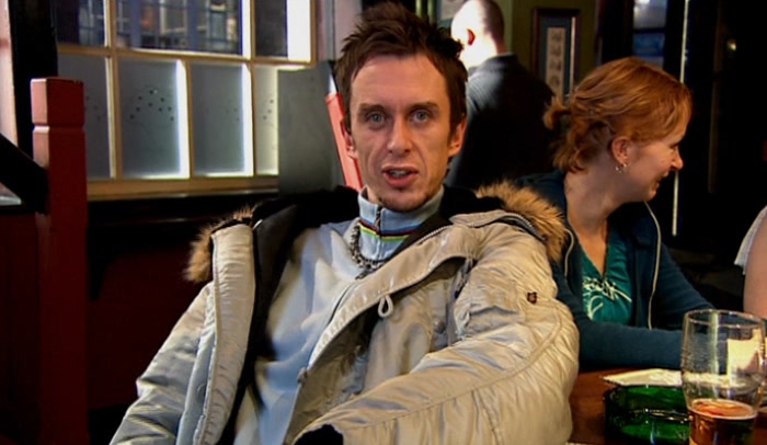 WHAT YOU'RE DOING THERE IS YOU'RE DRINKING AN ADVERT, AIN'T YA, EH, SHITHEAD? 