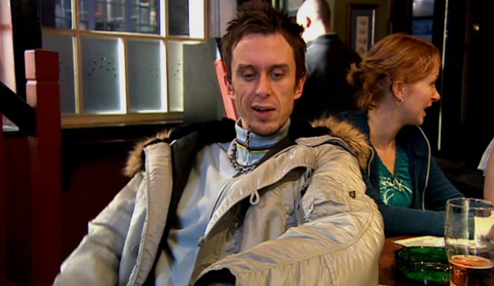 WHAT YOU'RE DOING THERE IS YOU'RE DRINKING AN ADVERT, AIN'T YA, EH, SHITHEAD? 
