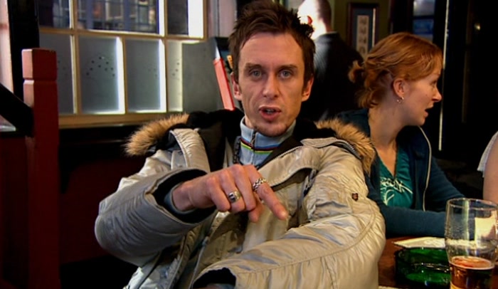 WHAT YOU'RE DOING THERE IS YOU'RE DRINKING AN ADVERT, AIN'T YA, EH, SHITHEAD? 
