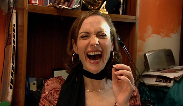 - # WAAAAAAAAAAH!# - (BOTH LAUGHING) 