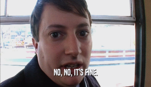 NO, NO, IT'S FINE.  