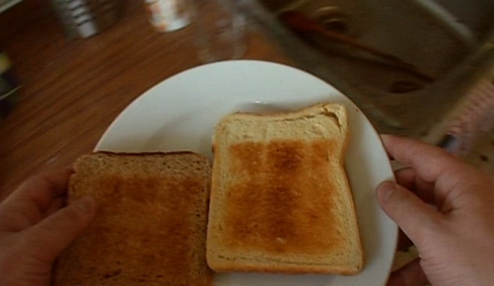 'BROWN IS SAVOURY, WHITE'S THE TREAT. (CHUCKLING)' 