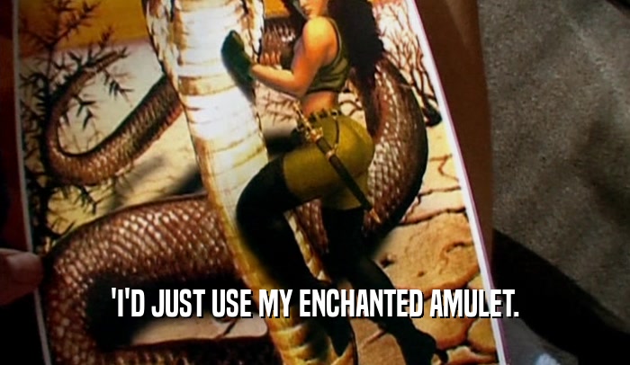 'I'D JUST USE MY ENCHANTED AMULET.  