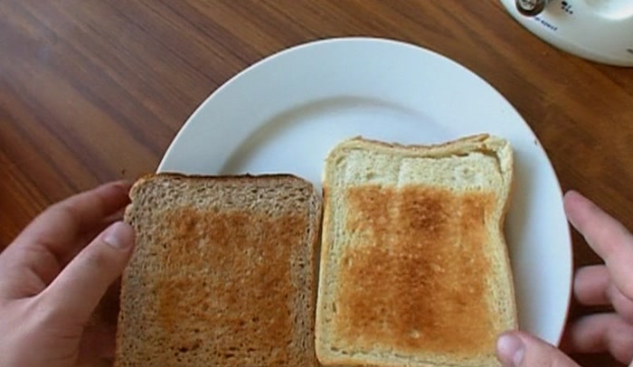 'BROWN IS SAVOURY, WHITE'S THE TREAT. (CHUCKLING)' 