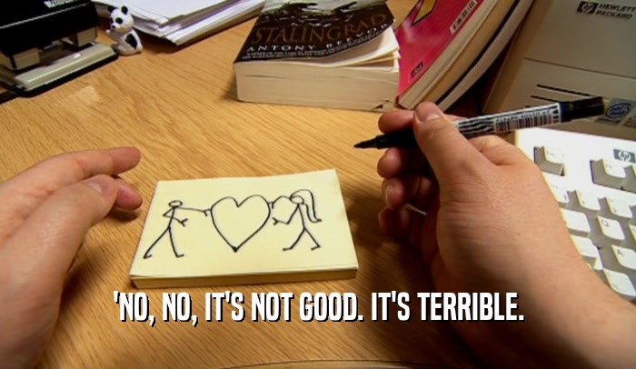 'NO, NO, IT'S NOT GOOD. IT'S TERRIBLE.  