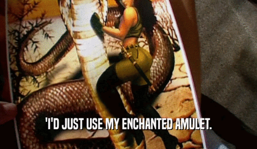 'I'D JUST USE MY ENCHANTED AMULET.  