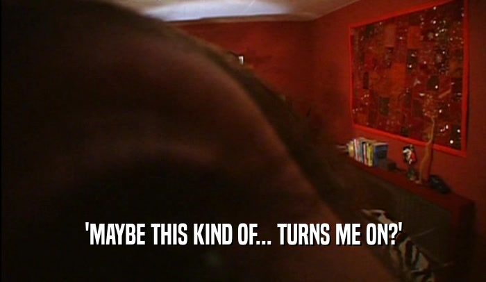 'MAYBE THIS KIND OF... TURNS ME ON?'  