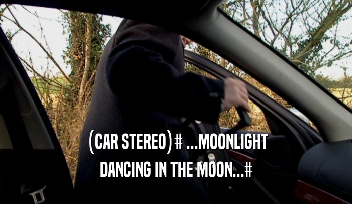 (CAR STEREO)# ...MOONLIGHT DANCING IN THE MOON...# 