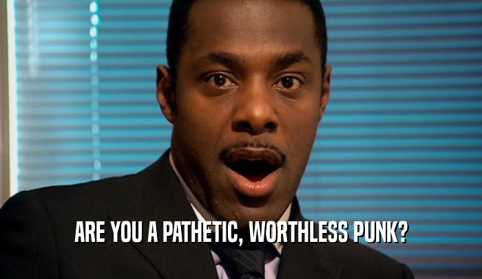ARE YOU A PATHETIC, WORTHLESS PUNK?  