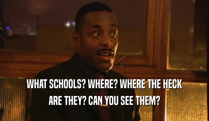 WHAT SCHOOLS? WHERE? WHERE THE HECK ARE THEY? CAN YOU SEE THEM? 