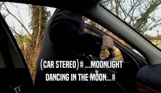 (CAR STEREO)# ...MOONLIGHT DANCING IN THE MOON...# 