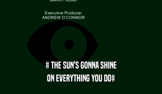 # THE SUN'S GONNA SHINE ON EVERYTHING YOU DO# 