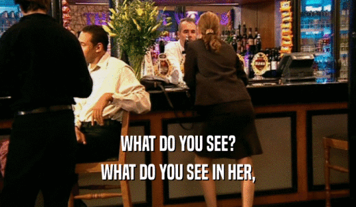WHAT DO YOU SEE? WHAT DO YOU SEE IN HER, 