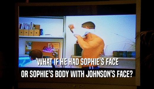 'WHAT IF HE HAD SOPHIE'S FACE OR SOPHIE'S BODY WITH JOHNSON'S FACE? 