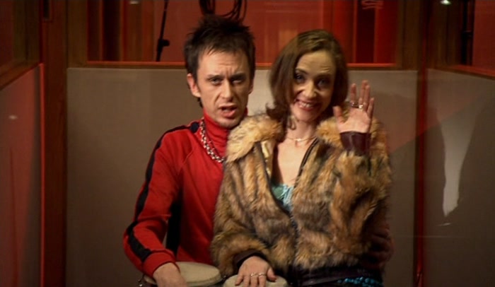 JEZ! JUST, ER, SHOWING TONI THE DRUM LOOP FROM BOMB DOG. 