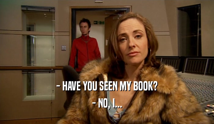 - HAVE YOU SEEN MY BOOK? - NO, I... 