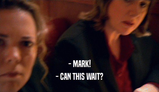 - MARK! - CAN THIS WAIT? 