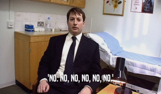 'NO. NO, NO, NO, NO, NO.'  