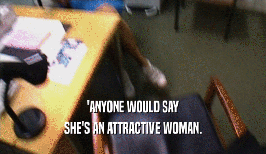 'ANYONE WOULD SAY SHE'S AN ATTRACTIVE WOMAN. 