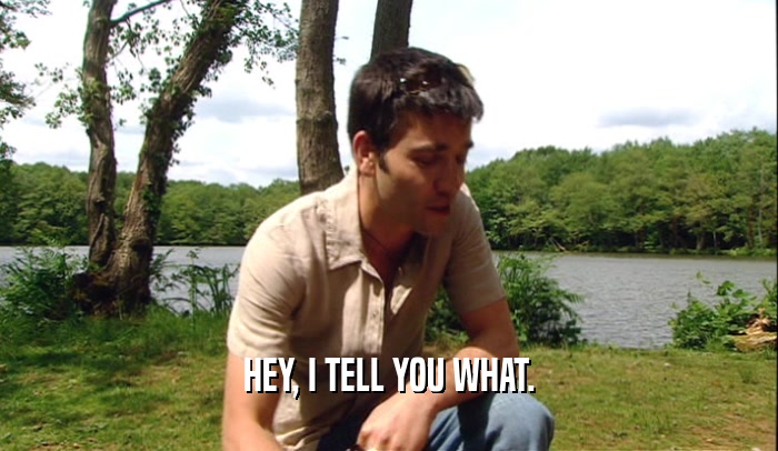 HEY, I TELL YOU WHAT.  