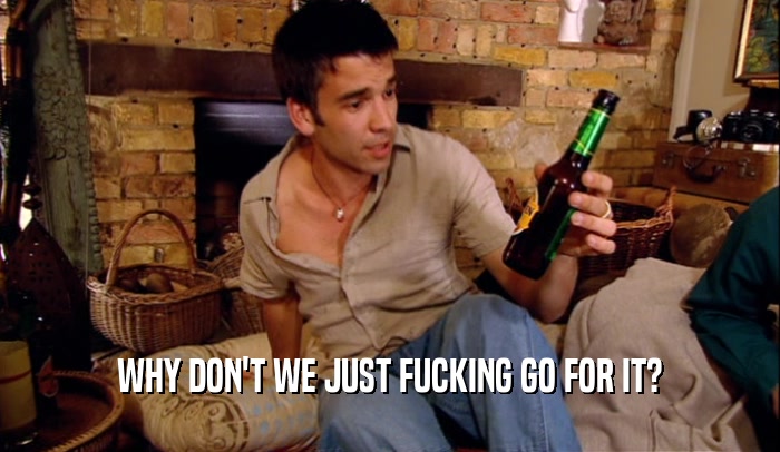 WHY DON'T WE JUST FUCKING GO FOR IT?  