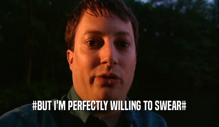 #BUT I'M PERFECTLY WILLING TO SWEAR#  