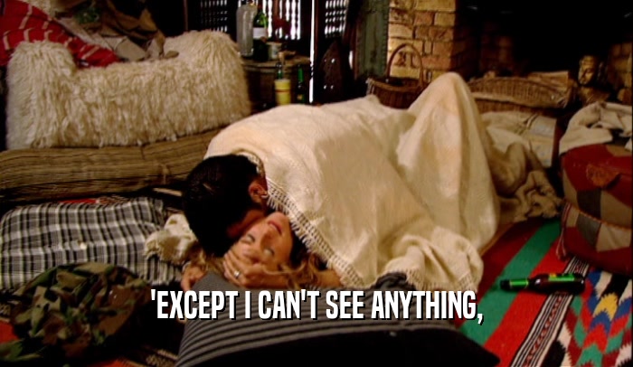 'EXCEPT I CAN'T SEE ANYTHING,  