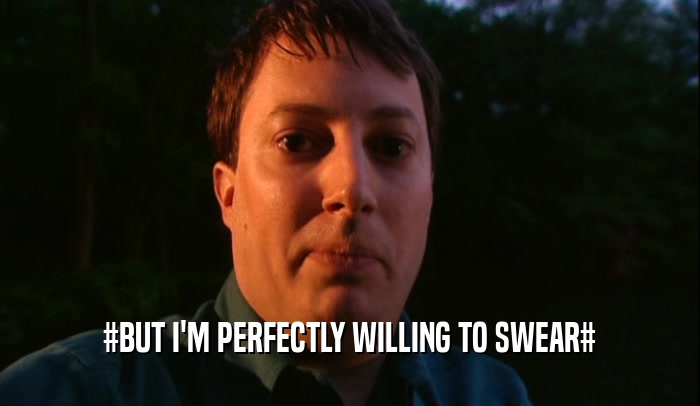 #BUT I'M PERFECTLY WILLING TO SWEAR#  