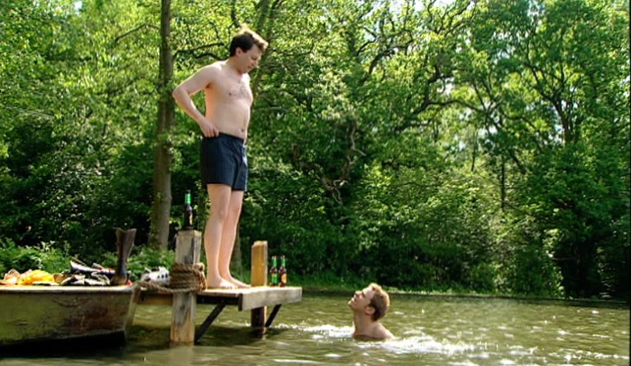 I'M NOT SURE I WANT TO SWIM, ACTUALLY. I MIGHT JUST WATCH. 