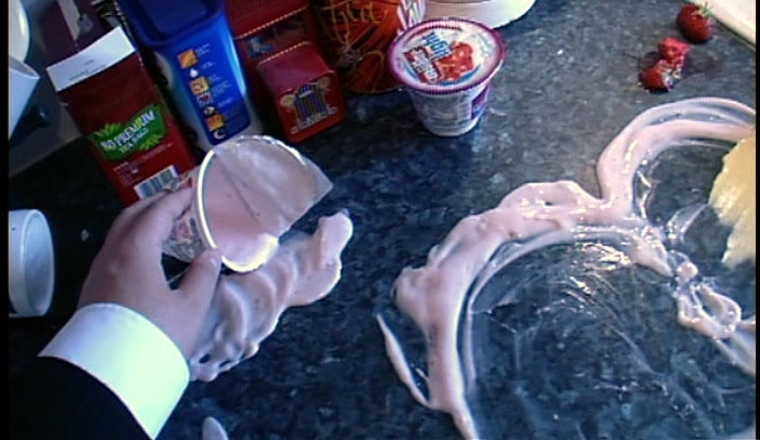AND... MY... YOGURT? JEZ, WHAT'S HAPPENED TO MY MULLER? 