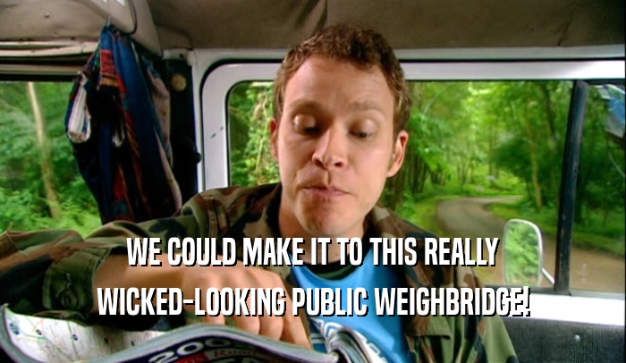 WE COULD MAKE IT TO THIS REALLY WICKED-LOOKING PUBLIC WEIGHBRIDGE! 