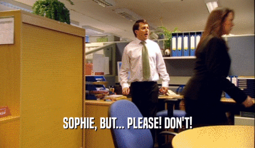 SOPHIE, BUT... PLEASE! DON'T!  