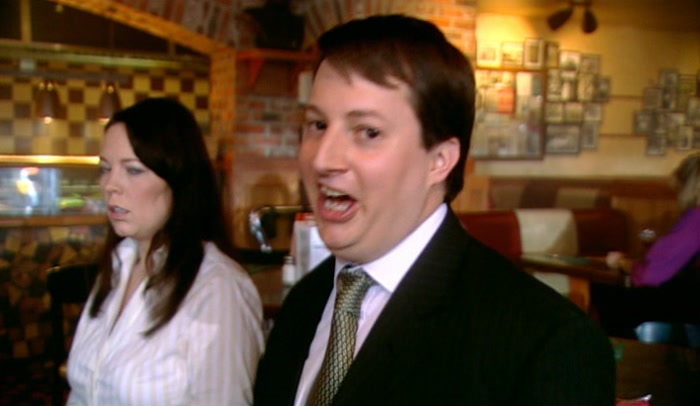 HE THINKS YOU'RE FRENCH! I KEEP TELLING YOU, HE'S NOT FRENCH! COME ON, LET'S GET YOU A DRINK. 