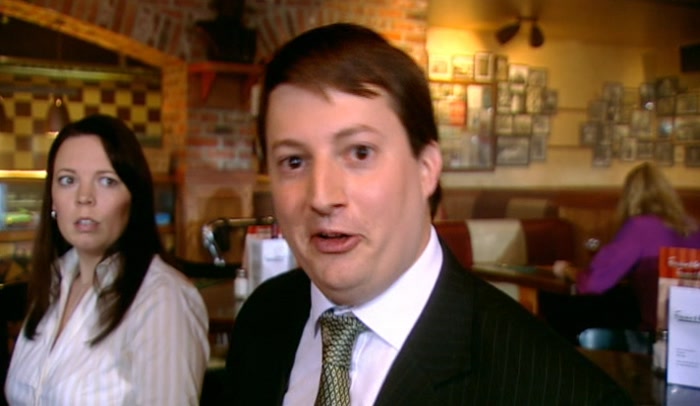 HE THINKS YOU'RE FRENCH! I KEEP TELLING YOU, HE'S NOT FRENCH! COME ON, LET'S GET YOU A DRINK. 