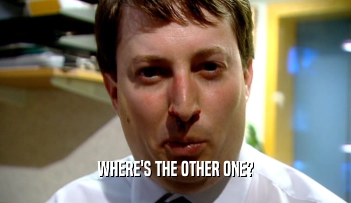WHERE'S THE OTHER ONE?  