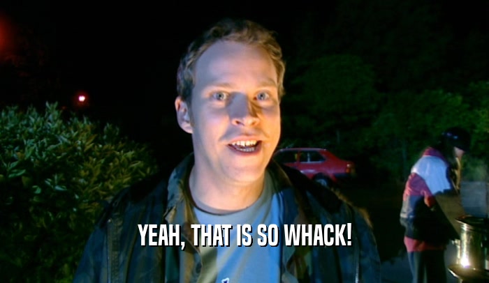 YEAH, THAT IS SO WHACK!  