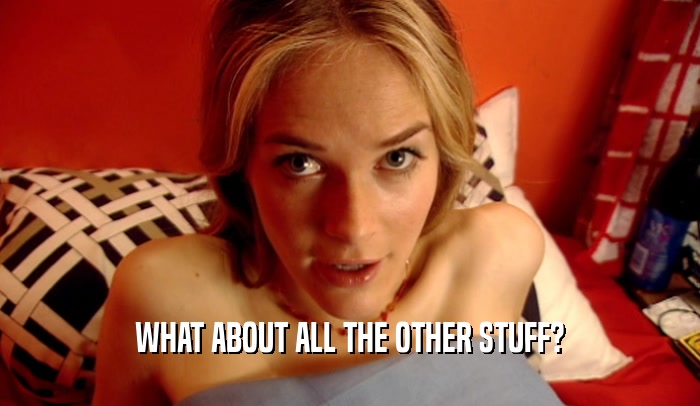 WHAT ABOUT ALL THE OTHER STUFF?  