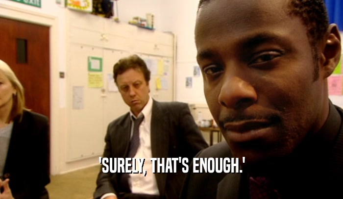'SURELY, THAT'S ENOUGH.'  
