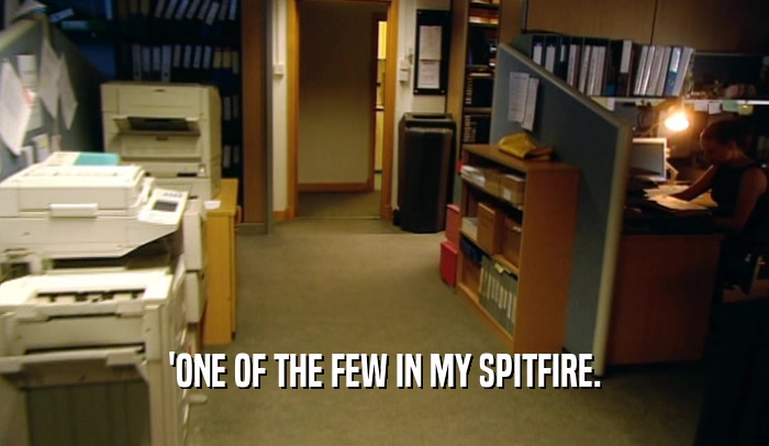'ONE OF THE FEW IN MY SPITFIRE.  