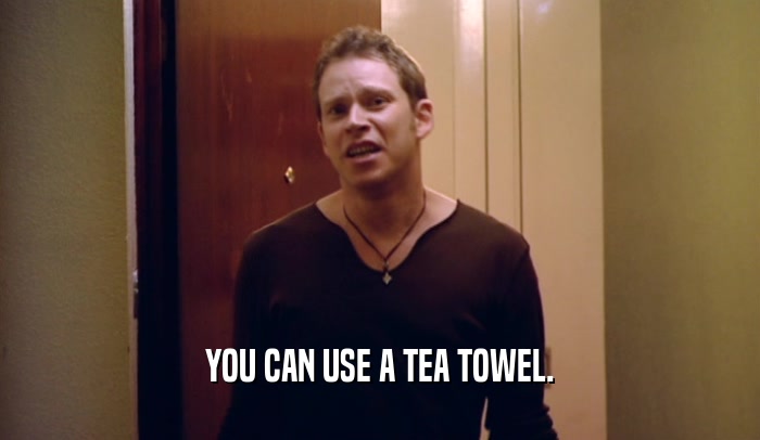YOU CAN USE A TEA TOWEL.  