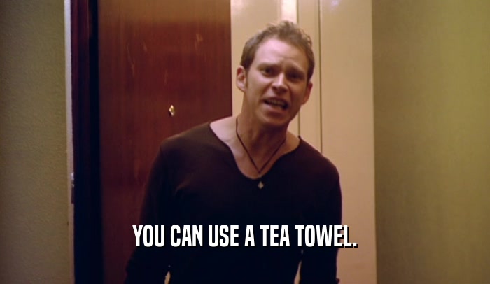 YOU CAN USE A TEA TOWEL.  