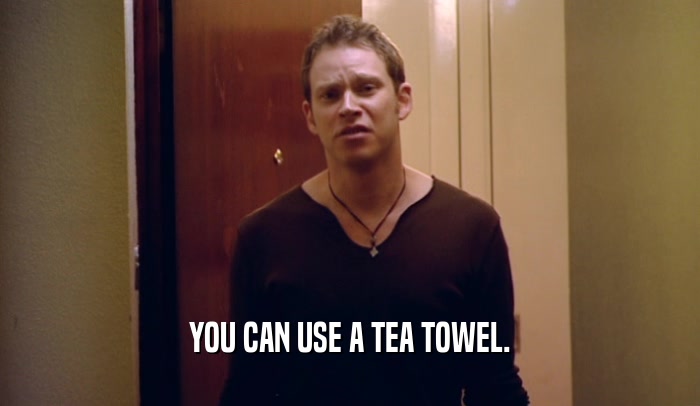 YOU CAN USE A TEA TOWEL.  