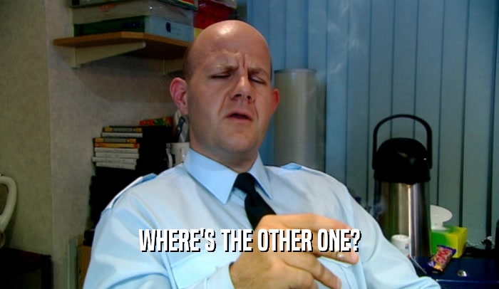 WHERE'S THE OTHER ONE?  
