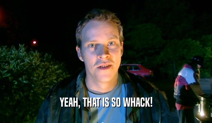 YEAH, THAT IS SO WHACK!  