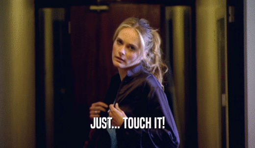 JUST... TOUCH IT!  