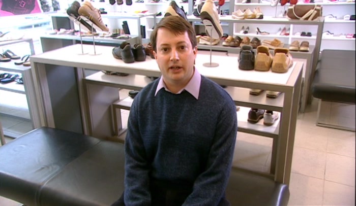 I DID THINK BROWN BROGUES, BUT I'D LOOK LIKE A SPIV. 